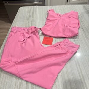 Med Couture Pink Women's Track Pants & Joggers